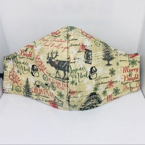 SANTA CLAUS FARMS 100% COTTON 3-LAYER MASK+LANYARD